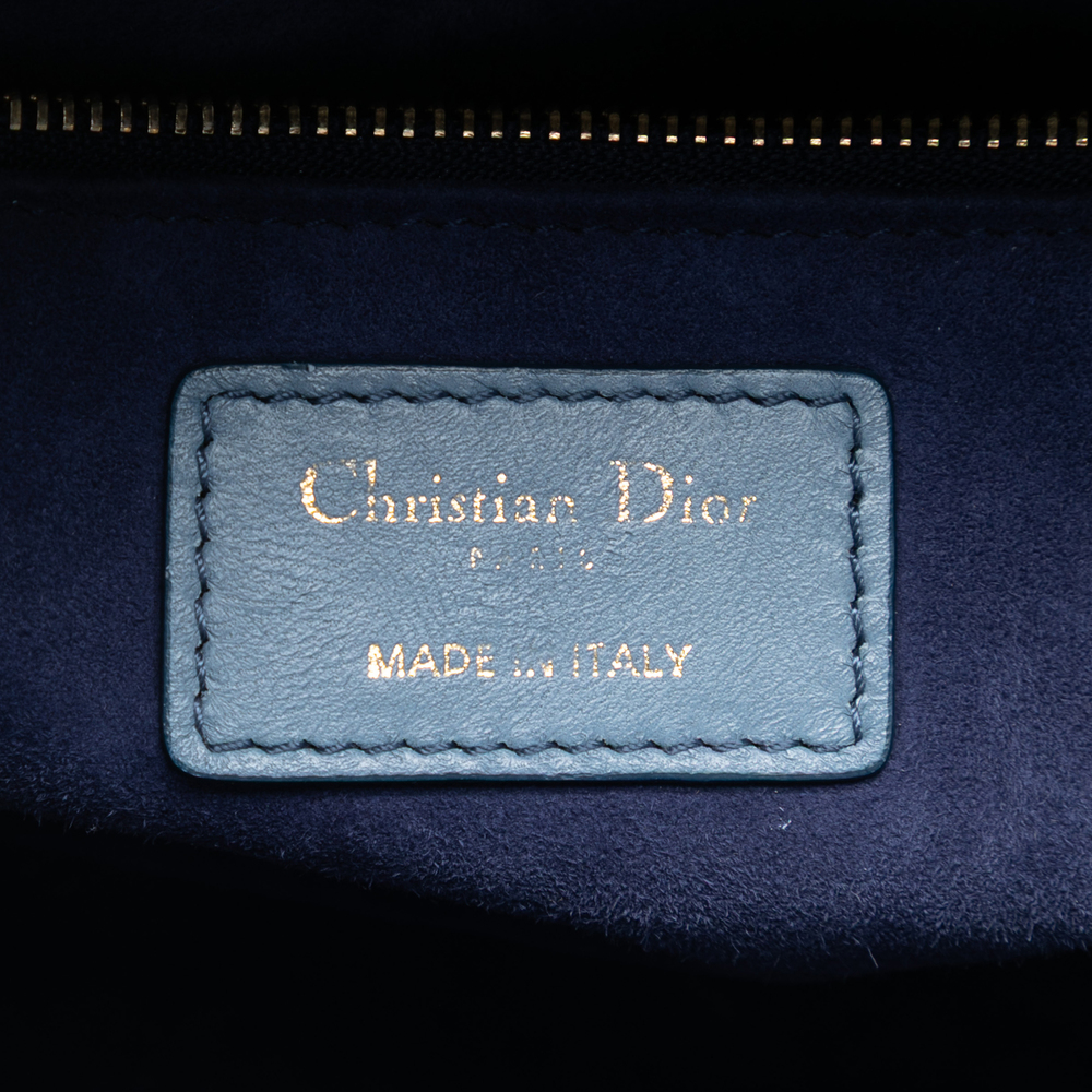 Pre-Loved Dior Medium Ombre Lambskin Cannage Lady Dior - Picture 5 of 7